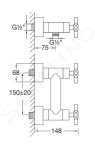 STEINBERG - 250 Sprchová baterie, matná černá 250 1200 S