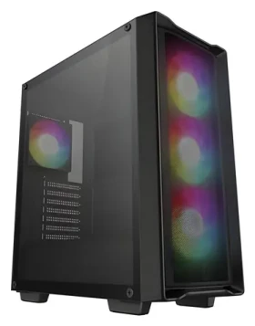 DEEPCOOL CC560 MESH V2 černá / Midi-Tower skříň / ATX / tvrzené sklo / 4× ARGB 120 mm / USB 3.0 (R-CC560-BKAMA4-G-2)