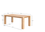 Massivo.cz Jídelní stůl Siena 160×90 cm – dub, masiv