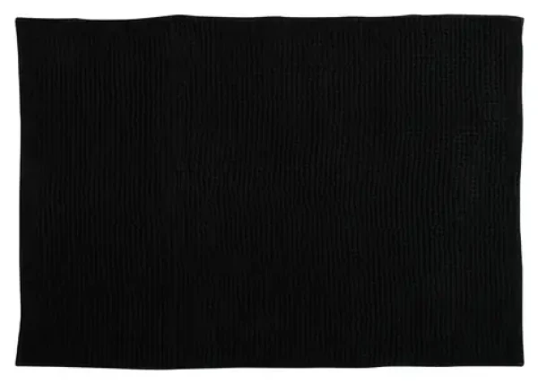 MSV CHENILLE černá / Koupelnová předložka / mikrovlákno / protiskluzová / 50 x 80 cm
