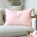 Chic Antique Prošívaný povlak na polštář Aix Vintage Rose 40 × 60 cm, růžová barva, textil