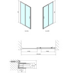 POLYSAN - EASY sprchové dveře 1000, čiré sklo EL1015