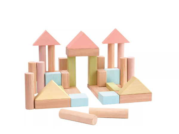 PlanToys PlanToys Stavební kostky 40 ks (pastelové)