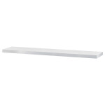 Polička nástěnná 120 cm, MDF, barva bílý mat, baleno v ochranné fólii