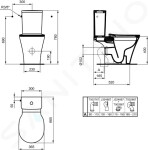 IDEAL STANDARD - Connect Air Splachovací nádrž Cube, spodní napouštění, bílá E073401