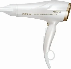 ECG VV 2200 zlatábílá / fén na vlasy / 2200W / 3 teploty / 2 rychlosti / koncentrátor / difuzér (341710654958)
