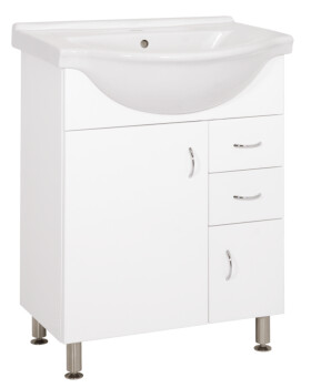 Koupelnová skříňka s umyvadlem Keramia Pro 65,8x51,4 cm bílá PRO65DV PRO65DV