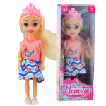 Mamido Mini panenka princezna s korunou barevné šaty 14 cm mix
