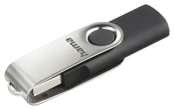 Hama Rotate FlashPen černá/stříbrná / Flash disk / USB 2.0 / 8 GB / 6 MB/s
