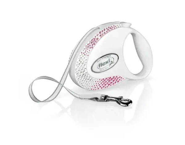 Flexi Glam Composition M pásek 5m Pearl White / Vodítko (FX-13649)