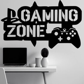 Samolepka Gaming zone Barva: černá, Velikost: 80 x 48 cm