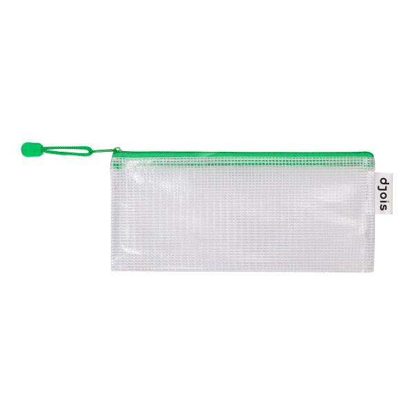 Djois obálka se zipem, DL, PVC síťovina, zelená, 8 ks