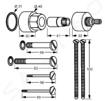 Laufen - Savoy Umyvadlo vestavné 510x310 mm, s přepadem, bez otvoru pro baterii, bílá H8189450001091