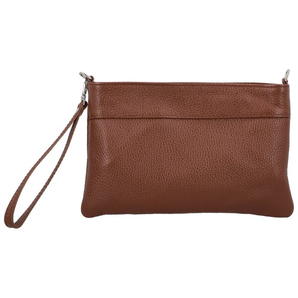 Módní dámská kožená mini crossbody kabelka Kaliopi, hnědá