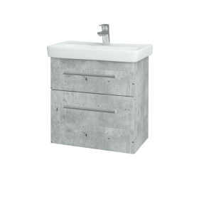 Dřevojas - Umyvadlová skříňka GO SZZ2 60 - D01 Beton / Úchytka T03 / D01 Beton 148584C