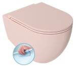 ISVEA - INFINITY závěsná WC mísa, Rimless, 36,5x53cm, růžová Salmon 10NF02005-2S