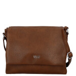 Stylová dámská koženková crossbody kabelka Mirabella, tmavě hnědá
