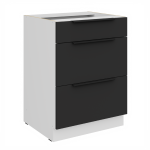Spodní skříňka Aria 60 D 3S BB - Premium Box Barva korpusu: Bílá, Barva dvířek: SA - Aquamarine AFM