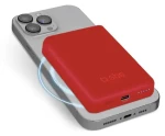 SBS Power Bank 5000 mAh červená / Bezdrátová powerbanka / MagSafe / 10 W / USB-C
