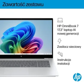 HP OmniBook 7 AI 17-dc0219nw stříbrná / Notebook / 17.3" FHD T / Core Ultra 5 226V 2.1GHz / 16GB / 1TB SSD (C1LX9EA)
