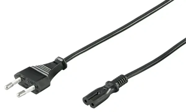 MicroConnect Power Cord CEE 7/16 - C7 1,8 m černá / Napájecí kabel / 250 V / 2,5 A (PE030718)