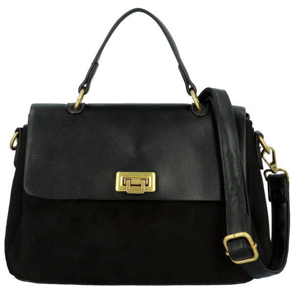 Módní dámská koženková kabelka do ruky Gabris, černá