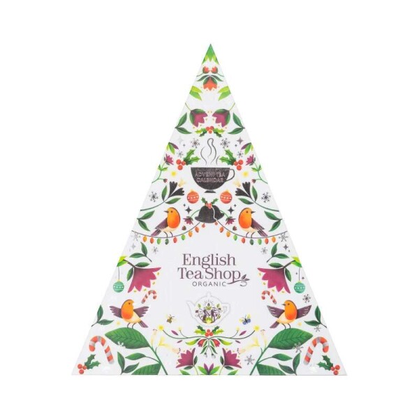 ETS Adventní kalendář čajový Trojúhelník Bílý 25 pyramidek
