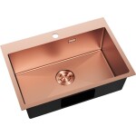MEXEN - Solix ocelový dřez 1-bowl 650 x 450 mm, měď 6403651000-65