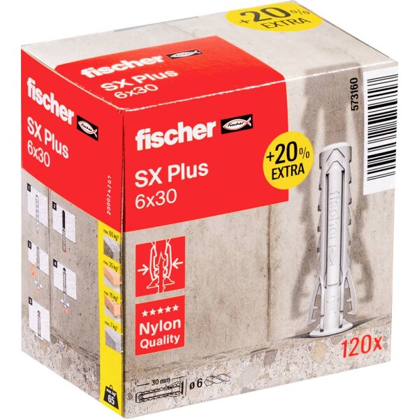 Fischer 573160 SX Plus hmoždinka 30 mm 6 mm 120 ks