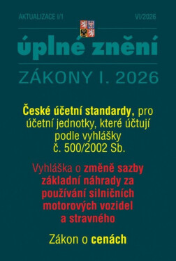 Aktualizace I/1 2026 České účetní standardy, o cenách - kolektiv autorů