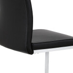 Jídelní židle černá koženka / chrom