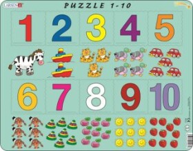 Puzzle MAXI Počítání pro nejmenší čísly/10 dílků