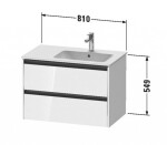 DURAVIT - Ketho.2 Umyvadlová skříňka 55x81x48 cm, 2 zásuvky, matná bílá K25268018180000