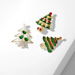 Vánoční brož Christmas Tree 17 - vánoční stromeček, Zlatá