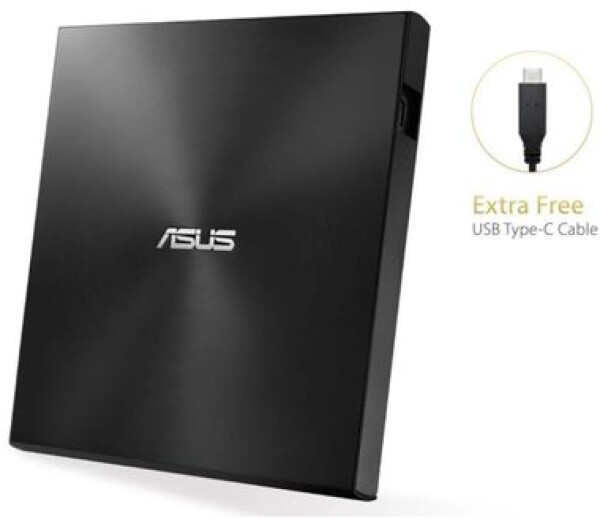 ASUS SDRW-08U9M-U vypalovačka / slim / USB 2.0 / USB-C / černá (90DD02A0-M29000)