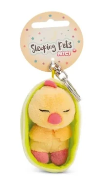NICI GREEN klíčenka spící Kuřátko + světle zelený košík 12 cm