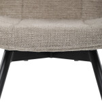 Židle jídelní, béžová látka, černý kov, otočný mechanismus 90°/90° (L/P) - funkce reset