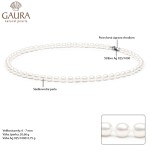 Perlový náhrdelník Carina sladkovodní perla, stříbro 925/1000, cm Bílá