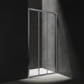 OMNIRES - BRONX trojité posuvné sprchové dveře, 100 cm chrom / transparent /CRTR/ S20A3100CRTR