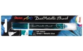 Pentel Dual Metallic Brush štětečkový popisovač - zelený