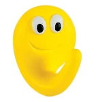 Spirella SMILE dětský háček žlutý / polyresin / samolepící / 40 x 50 mm (7610583067623)