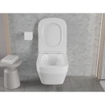MEXEN - Riva Závěsná WC mísa Rimless Tornado, bílá lesk 3363XX00T
