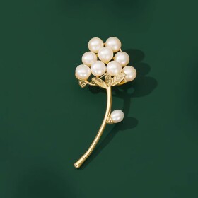 Brož s perlou Jacinta, Zlatá Bílá