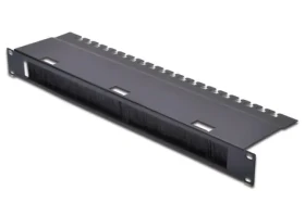 Digitus / Vyvazovací panel / s kartáčovou lištou / 1U / 24 kabelů / černá (DN-19 ORG-3U-SW)