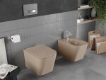 MEXEN - Teo Závěsná WC mísa včetně sedátka s slow-slim, duroplast, cappuccino mat 30854064