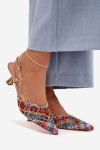Dámské Plecione Sandály na podpatku vícebarevné Selinae 38