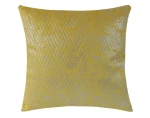 Dekorační polštář 45x45 cm, žlutý/stříbrný
