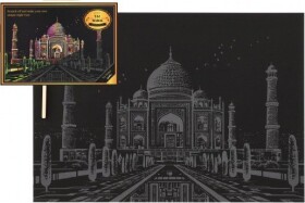 Škrabací obrázek barevný Taj Mahal 40,5x28,5cm A3 v sáčku