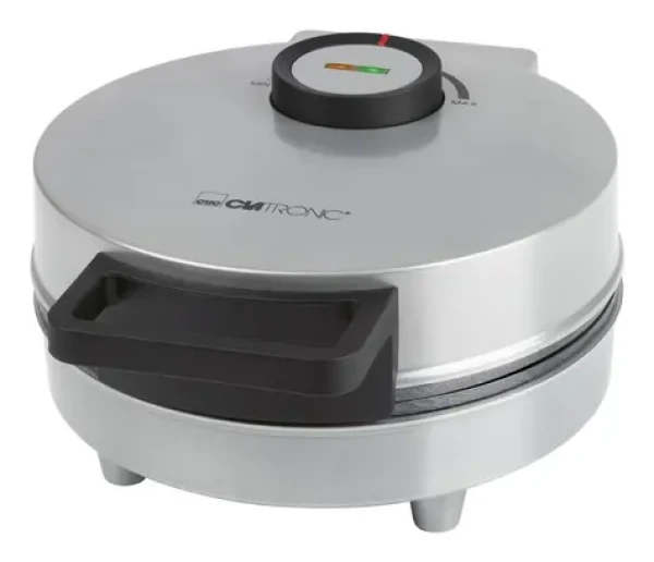 Clatronic HA 3833 černá, stříbrná / Vaflovač / 1200 W / 1 vafle / kulatý tvar (HA 3833)