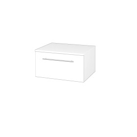 Dřevojas - Nízká skříňka DOS SNZ1 60 - N01 Bílá lesk / Úchytka T02 / L01 Bílá vysoký lesk 281281B